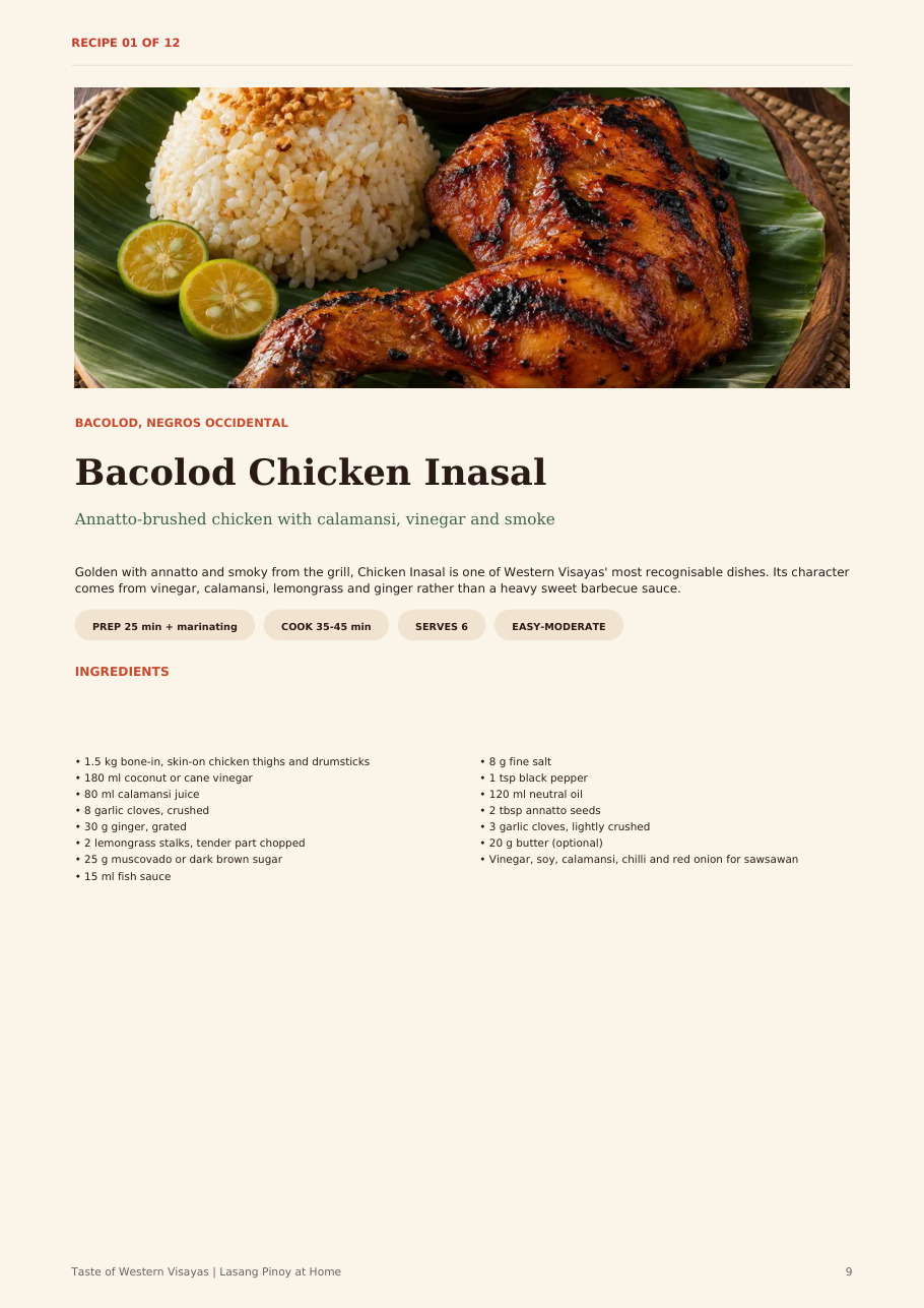 KBL recipe spread from Taste of Western Visayas