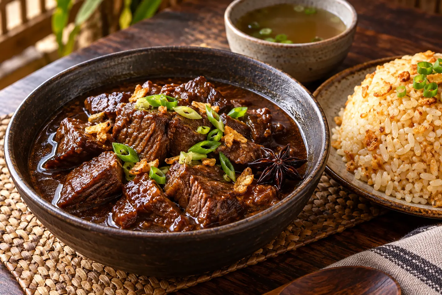 Beef Pares with Garlic Rice