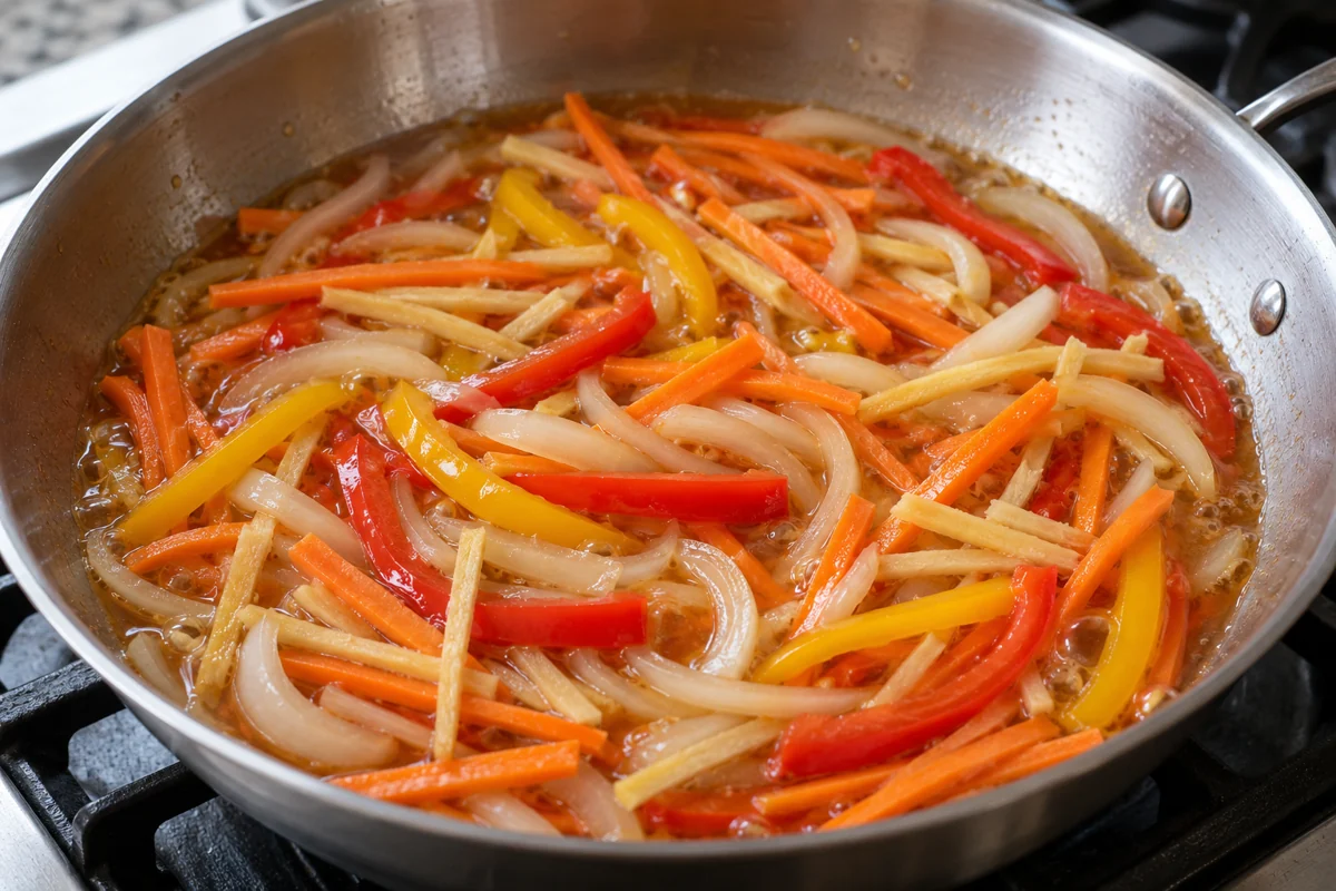 Illustration: Simmer the sweet-and-sour sauce